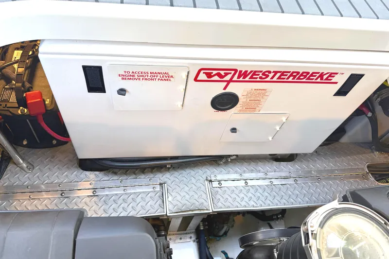  Yacht Photos Pics Engine compartment of a 2015 Formula 400 Super Sport with Westerbeke generator.
