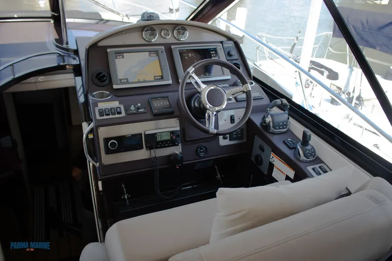 Knot On Call Yacht Photos Pics Helm View on the 2016 Regal 42 Coupe