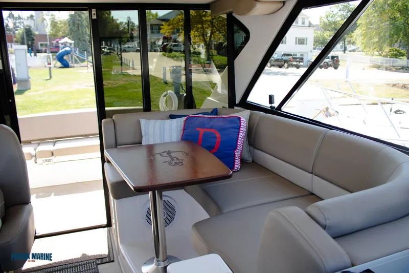 Knot On Call Yacht Photos Pics Lounge Seating on the 2016 Regal 42 Coupe