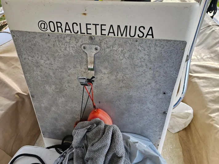Ocean Spirit Yacht Photos Pics Eduardono RIB 1996 boat with Oracle Team USA branding and equipment.
