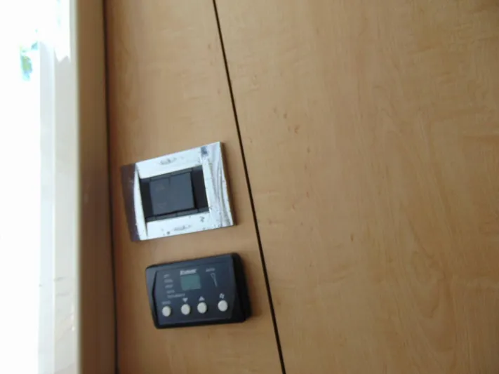 Reel Time Yacht Photos Pics Control panel on 2013 Boston Whaler 370 Outrage boat interior.