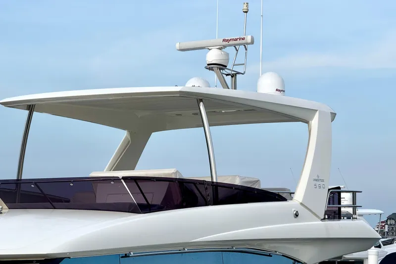 Freiheit Yacht Photos Pics Luxury 2020 Prestige 590 yacht with sleek design and advanced Raymarine technology.