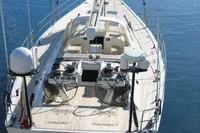 Custom Felci 71 yacht, 2006 model, docked on calm water.