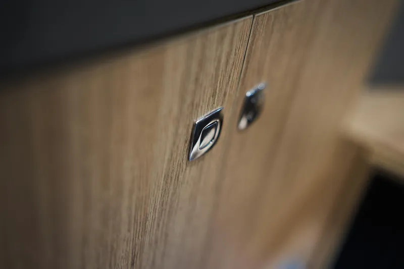  Yacht Photos Pics Wooden cabinet with sleek metal handles, Northman 1300, 2025 model.