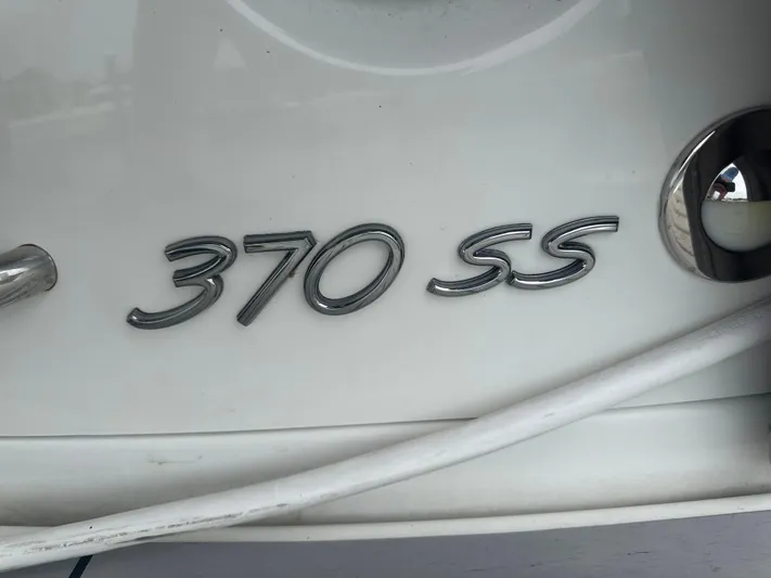 Have A Nice Life Yacht Photos Pics 2017 Formula 370 Super Sport boat emblem on white surface.