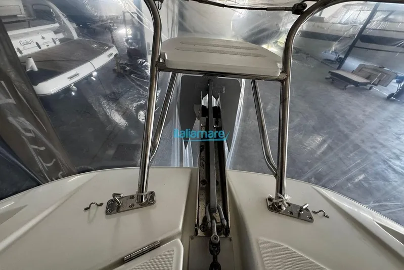 Gigage Yacht Photos Pics 2020 Jeanneau Cap Camarat 9.0 WA boat interior with stainless steel fittings.