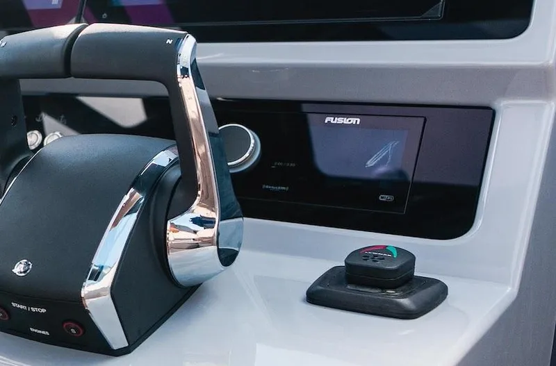  Yacht Photos Pics Control panel of 2025 Navan C30 boat with advanced navigation system.