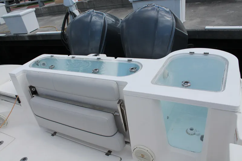  Yacht Photos Pics 2018 Sea Fox 328 Commander boat with dual livewells and seating.