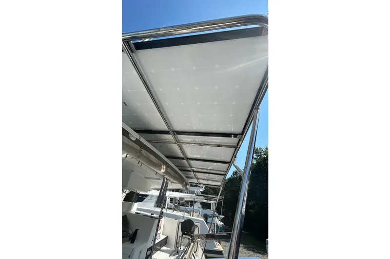  Yacht Photos Pics 2019 Fountaine Pajot Helia 44 Evolution catamaran with solar panels on the roof.