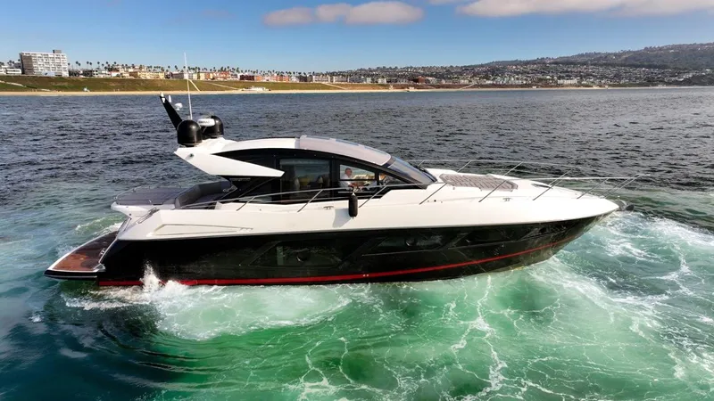 Veni Vici Yacht Photos Pics 2019 Sunseeker Predator 57 yacht cruising on open water.
