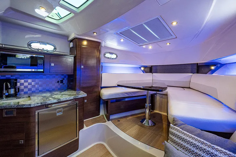 Paradise 4 Reels Yacht Photos Pics Boston Whaler 345 Paradise 4 Reels-Cabin, Galley Area and Dinette