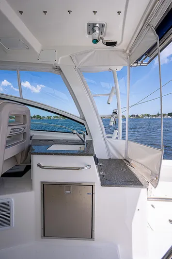 Paradise 4 Reels Yacht Photos Pics Boston Whaler 345 Paradise 4 Reels-Helm Deck, Wet Bar