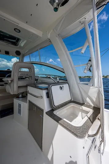 Paradise 4 Reels Yacht Photos Pics Boston Whaler 345 Paradise 4 Reels-Helm Deck, Wet Bar