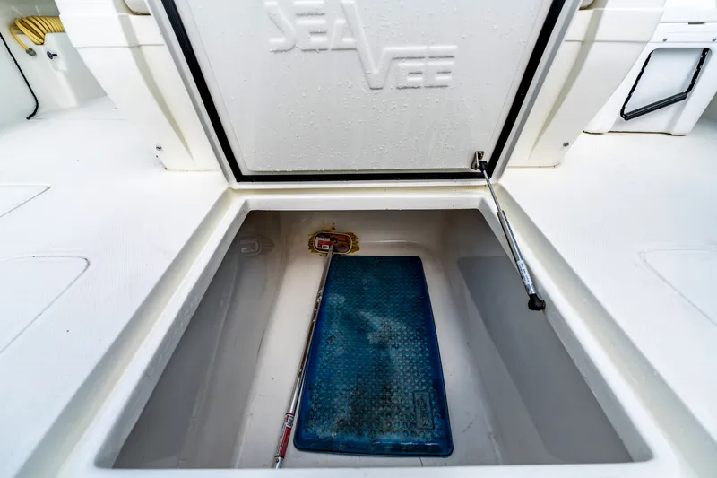  Yacht Photos Pics Storage compartment in 2016 SeaVee 390Z boat.