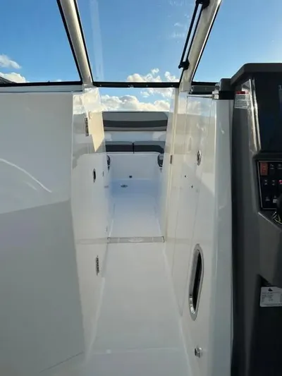  Yacht Photos Pics 2020 Pursuit DC 365 Dual Console boat interior with sleek design and modern features.