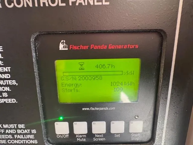  Yacht Photos Pics Fischer Panda generator control panel on 2021 Grady-White Express 370 boat.