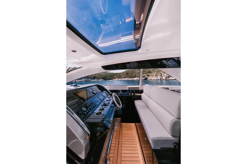  Yacht Photos Pics Interior of 2006 Riva 68 Ego yacht with sleek design and panoramic views.