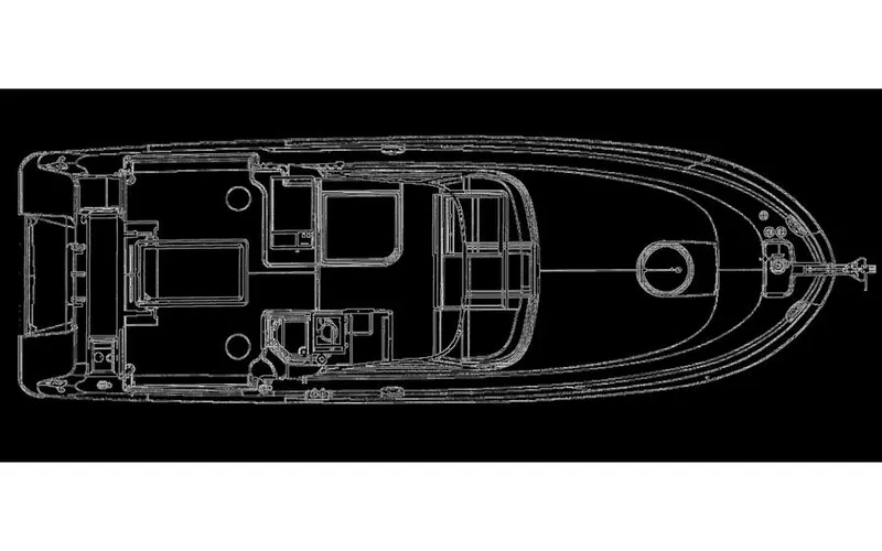  Yacht Photos Pics Manufacturer Provided Image: Top view blueprint of a 2012 Hydra-Sports 3000 VX boat.