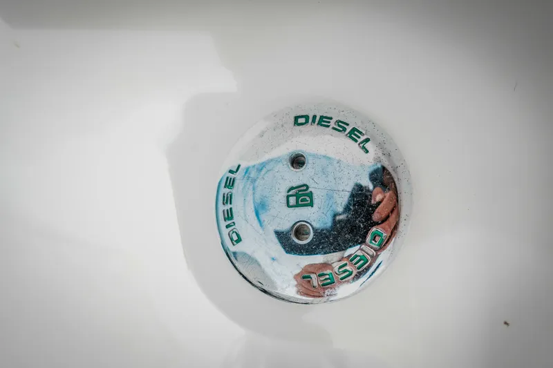  Yacht Photos Pics Diesel fuel cap on 2007 Boston Whaler 305 Conquest boat.