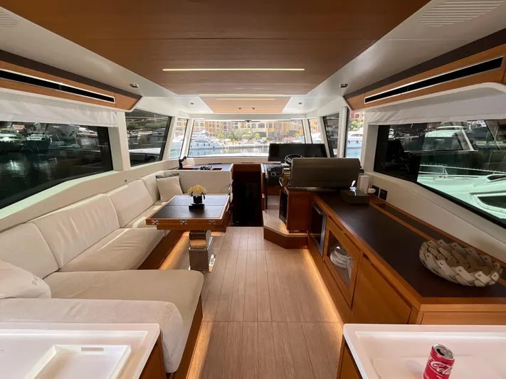  Yacht Photos Pics Luxurious interior of 2020 Pardo Yachts 60 E with elegant seating and modern design.