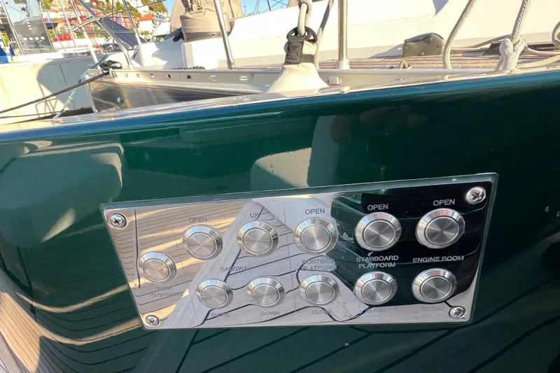  Yacht Photos Pics Control panel on 2024 Wally Tender 43 X yacht, featuring various operational buttons.