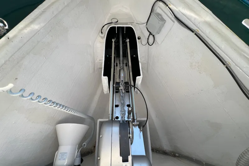  Yacht Photos Pics Interior view of 2024 Wally Tender 43 X boat's mechanical compartment.