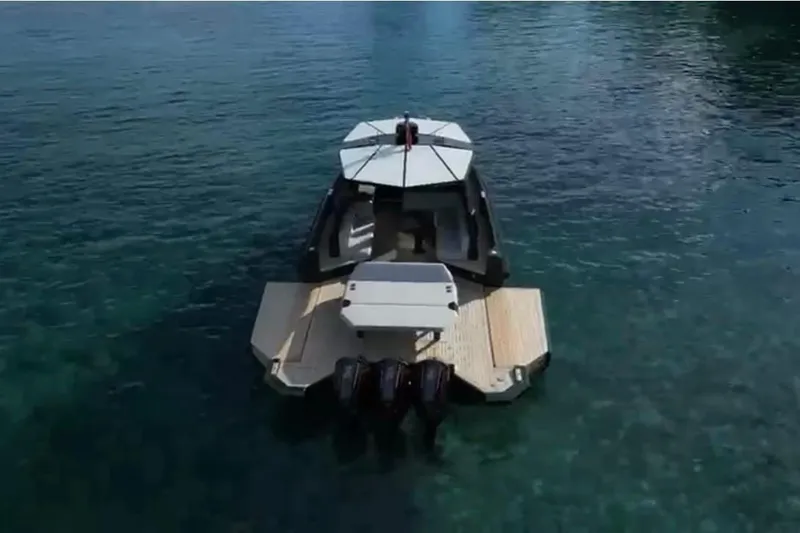  Yacht Photos Pics 2024 Wally Tender 43 X luxury boat on clear blue water.