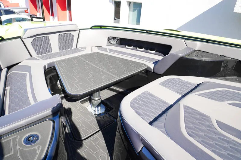  Yacht Photos Pics Luxurious seating area on a 2022 MTI 50V Center Console boat.