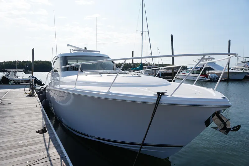  Yacht Photos Pics Jupiter 41 SB 2021 yacht docked, sleek design.