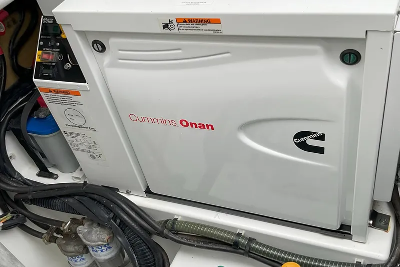  Yacht Photos Pics Cummins Onan generator in 2017 Fountaine Pajot Lucia 40 yacht engine room.