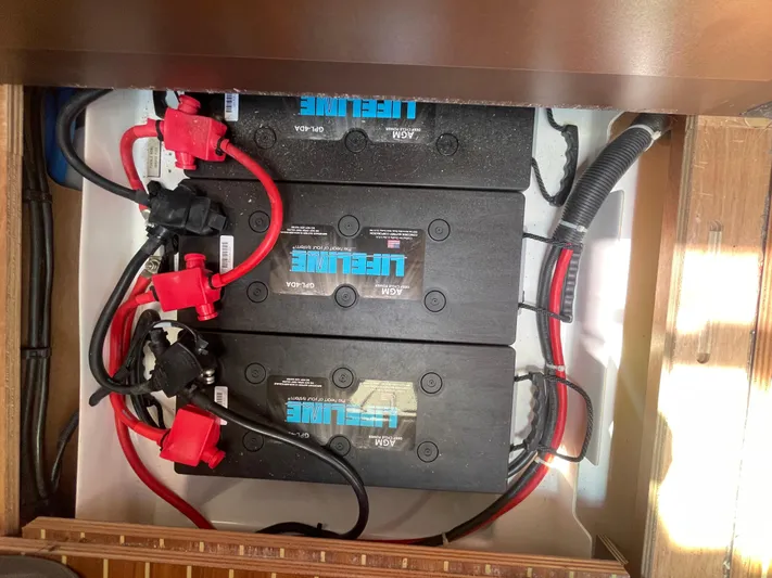 Send Me Yacht Photos Pics Batteries installed in a 2018 Dufour 460 Grand Large yacht.