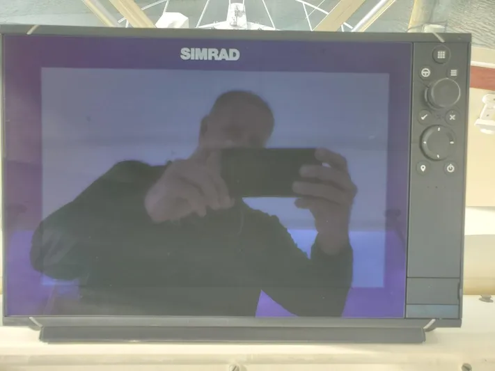 Anchor Management Yacht Photos Pics Simrad marine display on 1988 Post 46 Sportfish boat.