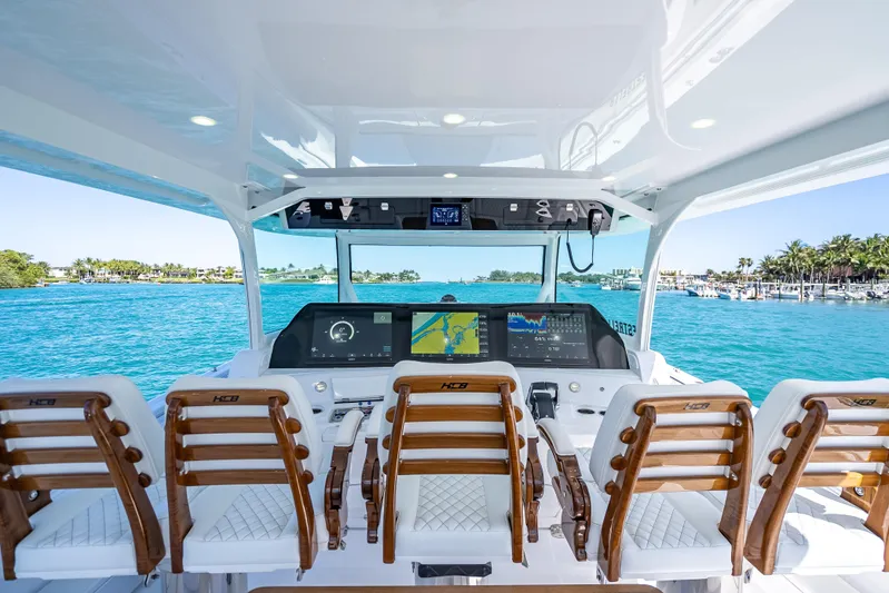 Yacht Photos Pics Interior view of 2026 HCB 65 Estrella yacht with advanced navigation system.