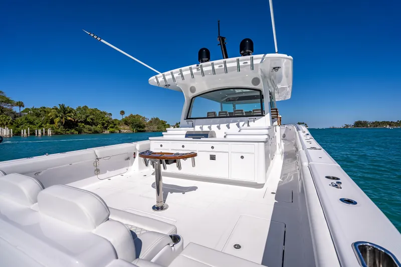  Yacht Photos Pics Luxurious 2026 HCB 65 Estrella yacht on clear blue waters, featuring sleek design and spacious deck.