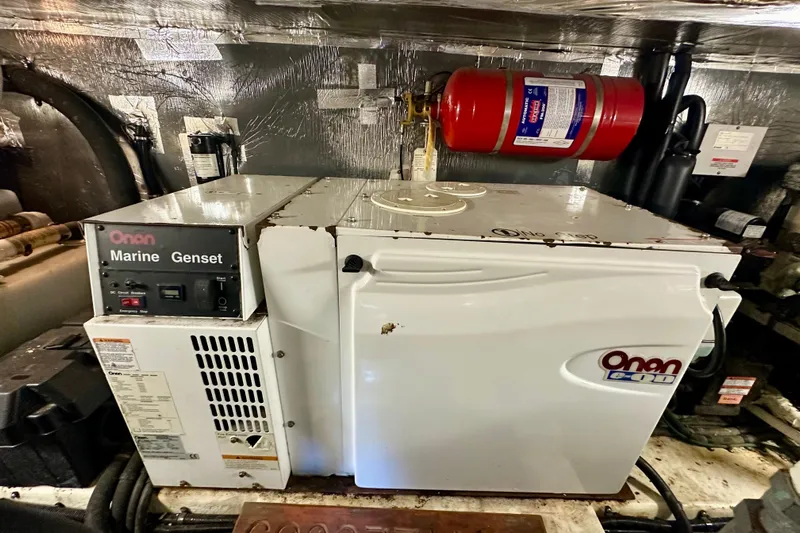 Golden Rule Yacht Photos Pics Onan marine generator in 2006 Riviera 42 Flybridge engine room.