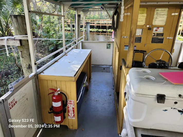 Sweet Tea Yacht Photos Pics Interior of 2016 Rover Marine Carolina Rover 40 boat with safety equipment and controls.