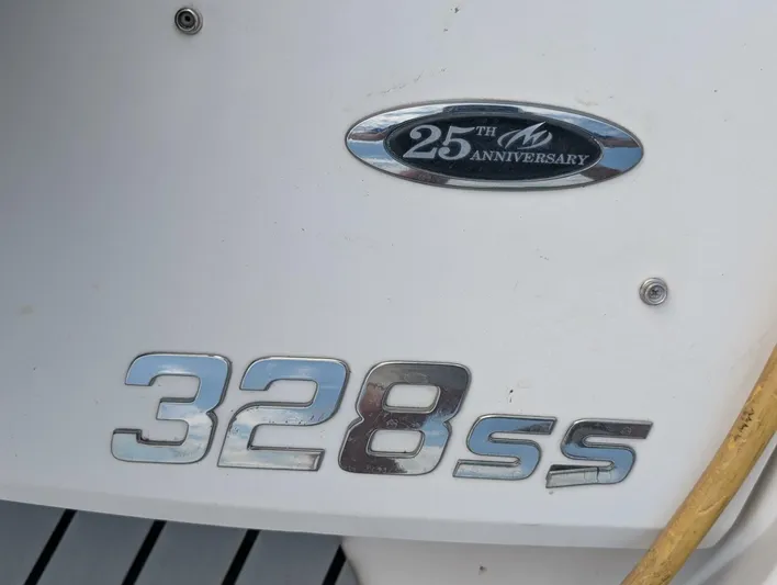  Yacht Photos Pics 2011 Monterey 328 SS boat with 25th Anniversary emblem.