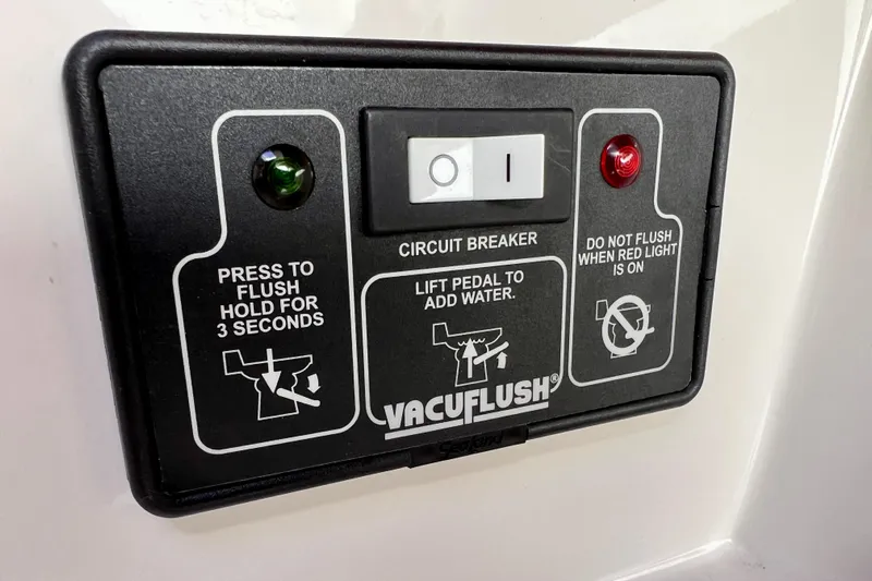 The Jonathan Shepard Yacht Photos Pics Control panel for VacuFlush system on a 2006 Hanse 461e yacht.