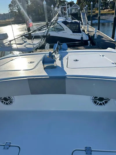  Yacht Photos Pics 2024 Wyatt and Freeman 42LR boat docked at marina with clear sky.