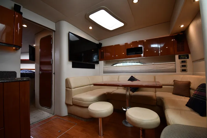  Yacht Photos Pics Luxurious interior of a 2007 Formula 45 Yacht with plush seating and modern amenities.