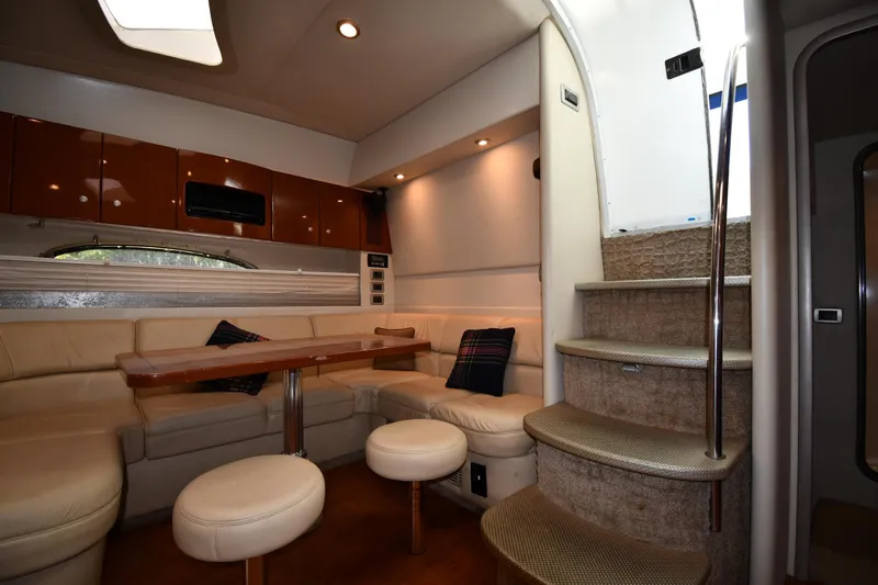  Yacht Photos Pics Luxurious interior of a 2007 Formula 45 Yacht with plush seating and elegant design.