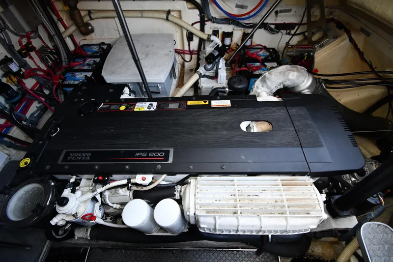  Yacht Photos Pics Engine room of 2007 Formula 45 Yacht featuring Volvo Penta IPS 600 engine.