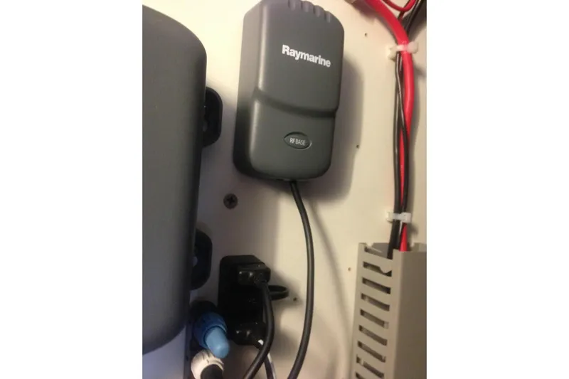  Yacht Photos Pics Raymarine RF base unit in Beneteau Gran Turismo 44, 2012 model, with wiring.