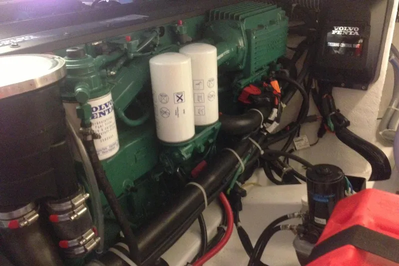  Yacht Photos Pics Engine room of 2012 Beneteau Gran Turismo 44 with Volvo Penta components.