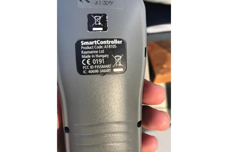  Yacht Photos Pics Close-up of Raymarine SmartController, product code A18105, made in Hungary.