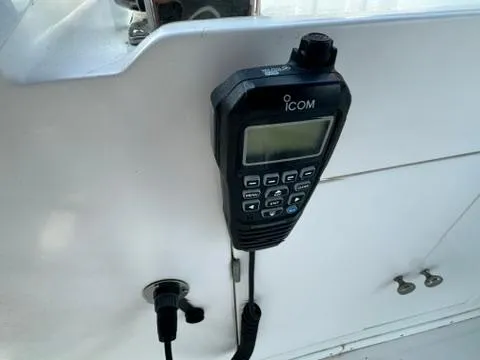 Brass Ring Yacht Photos Pics Icom radio mounted on a 2009 Marine Trader 36 Euro Sedan boat.