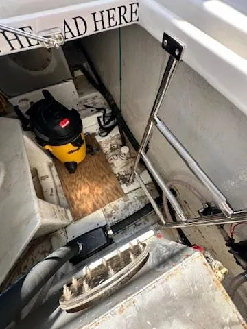 Brass Ring Yacht Photos Pics Interior view of a 2009 Marine Trader 36 Euro Sedan boat with cleaning equipment.