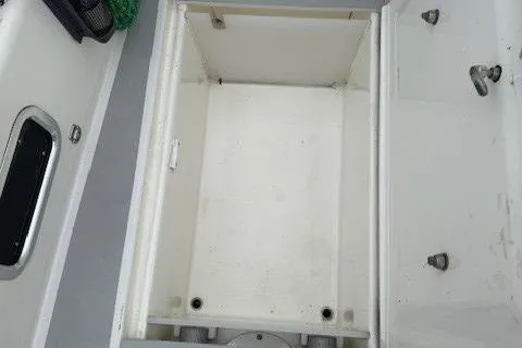  Yacht Photos Pics Empty storage compartment on 2006 X-Yachts X-50 sailboat deck.