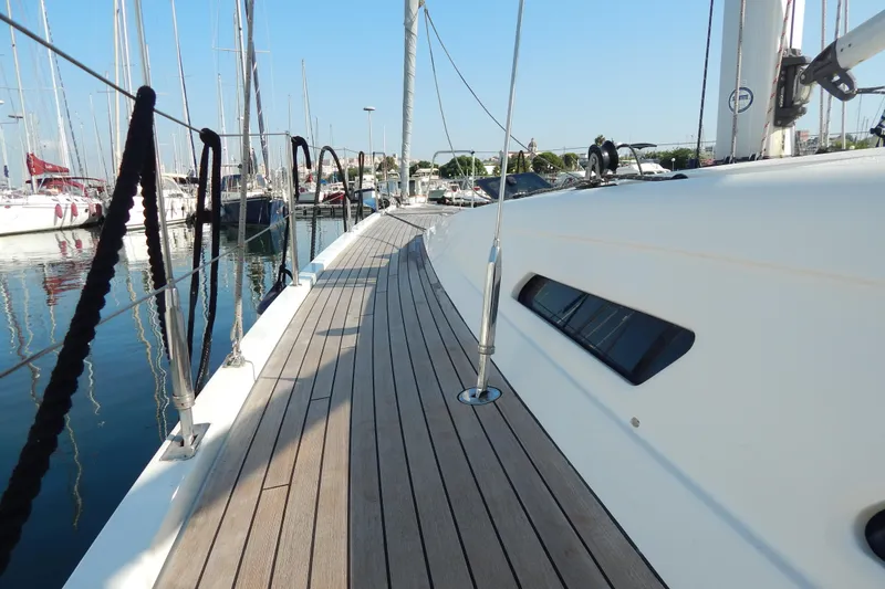  Yacht Photos Pics Italia Yachts 13.98 (2021) docked, showcasing sleek deck design and marina view.