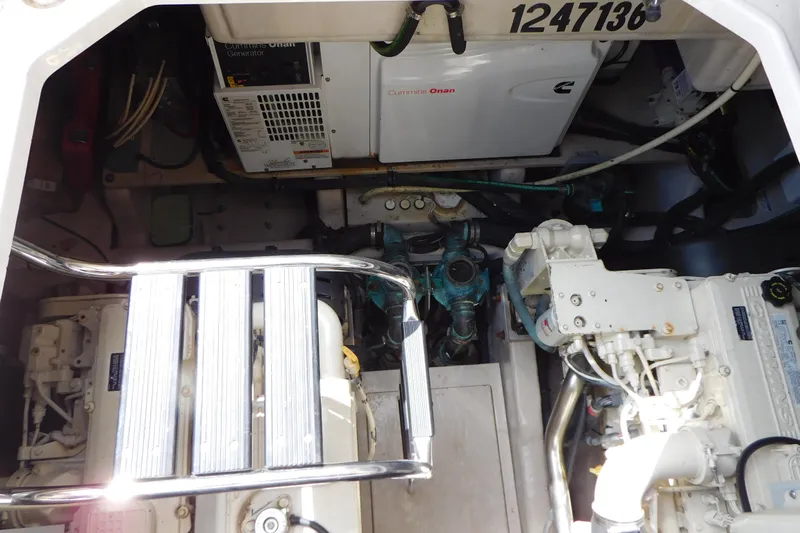  Yacht Photos Pics Engine room of 2013 Sea Ray 510 Sundancer with Cummins Onan generator.